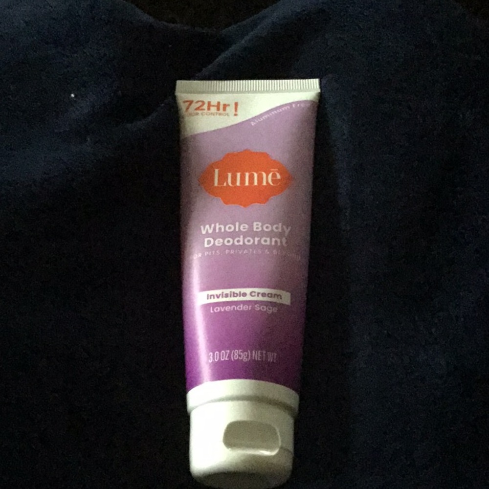 LUME a whole body deodorant, invisible cream, Lavender Sage 3 fl oz sealed